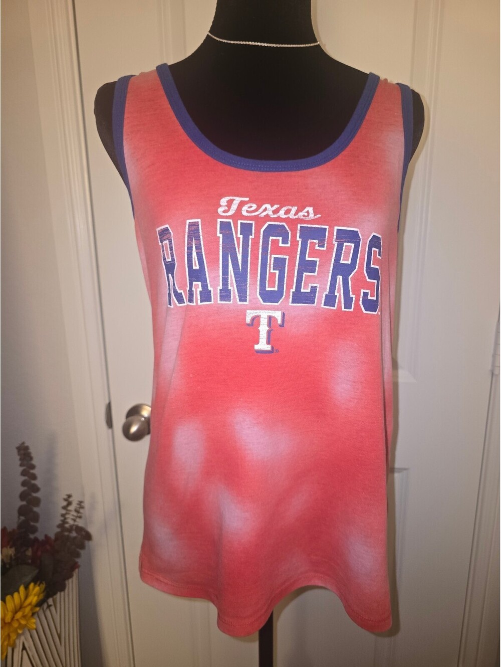 Texas Rangers Tie-Dye Tank Top Size L 2022 MLB Genuine Merchandise